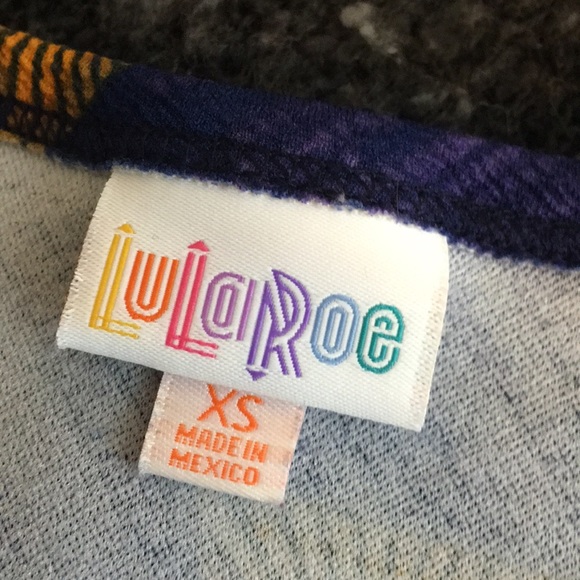 LuLaRoe Nicole blue triangle geometric dress XS - Picture 4 of 5